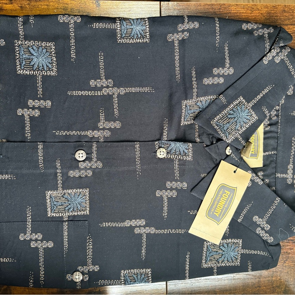 The Foundry Supply Co. Black Burma Sport Shirt -2XL